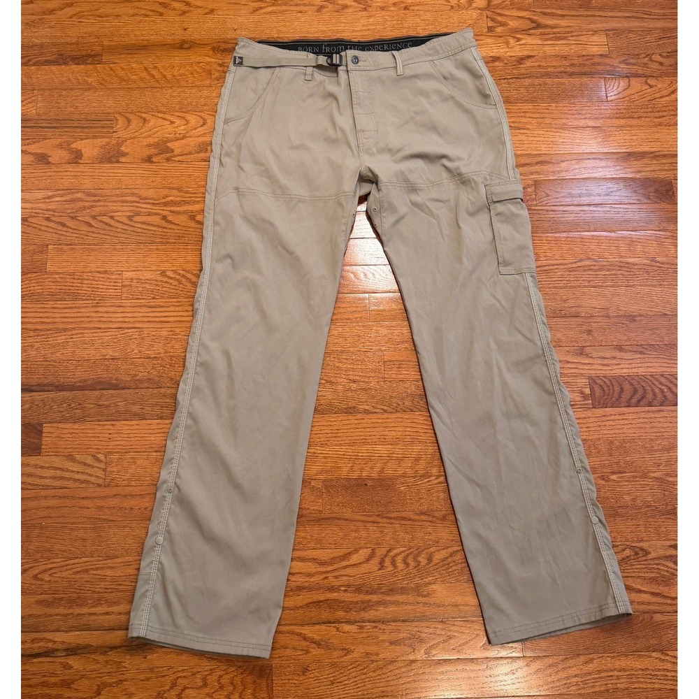 Prana Stretch Zion Pants Mens 40x35 Tan Cargo Hiking Outdoor Gorpcore M4ST36116